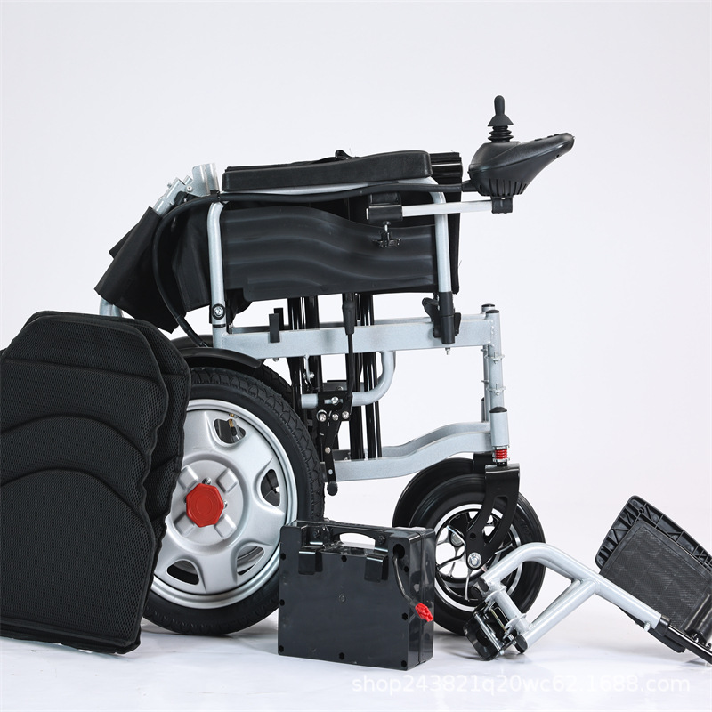 Cross-Border Customized Electric Wheelchair for the Elderly, Intelligent Automatic Folding Electric Wheelchair for Disabled People
