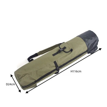 Bolsa Cilíndrica para Cañas de Pescar de Poliéster, Impermeable, para Pesca al Aire Libre