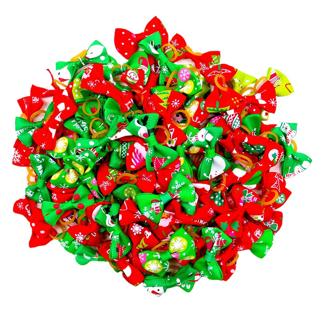 Amazon Горячие продажи Рождественская голова животного цветок собака кошка лук Санта Тедди в наличии оптом