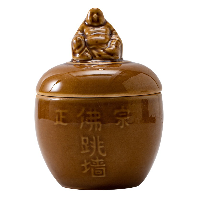 Buddha jump wall stew pot wholesale ceramic small soup pot crock stew pot hotel commercial with lid water stew pot