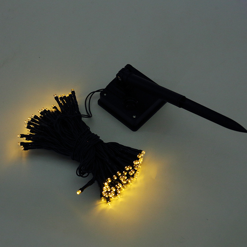 Guirnaldas de luces LED de gran venta transfronterizas, guirnaldas de luces solares para decoración navideña, guirnaldas de luces impermeables para exteriores, luces de ambiente