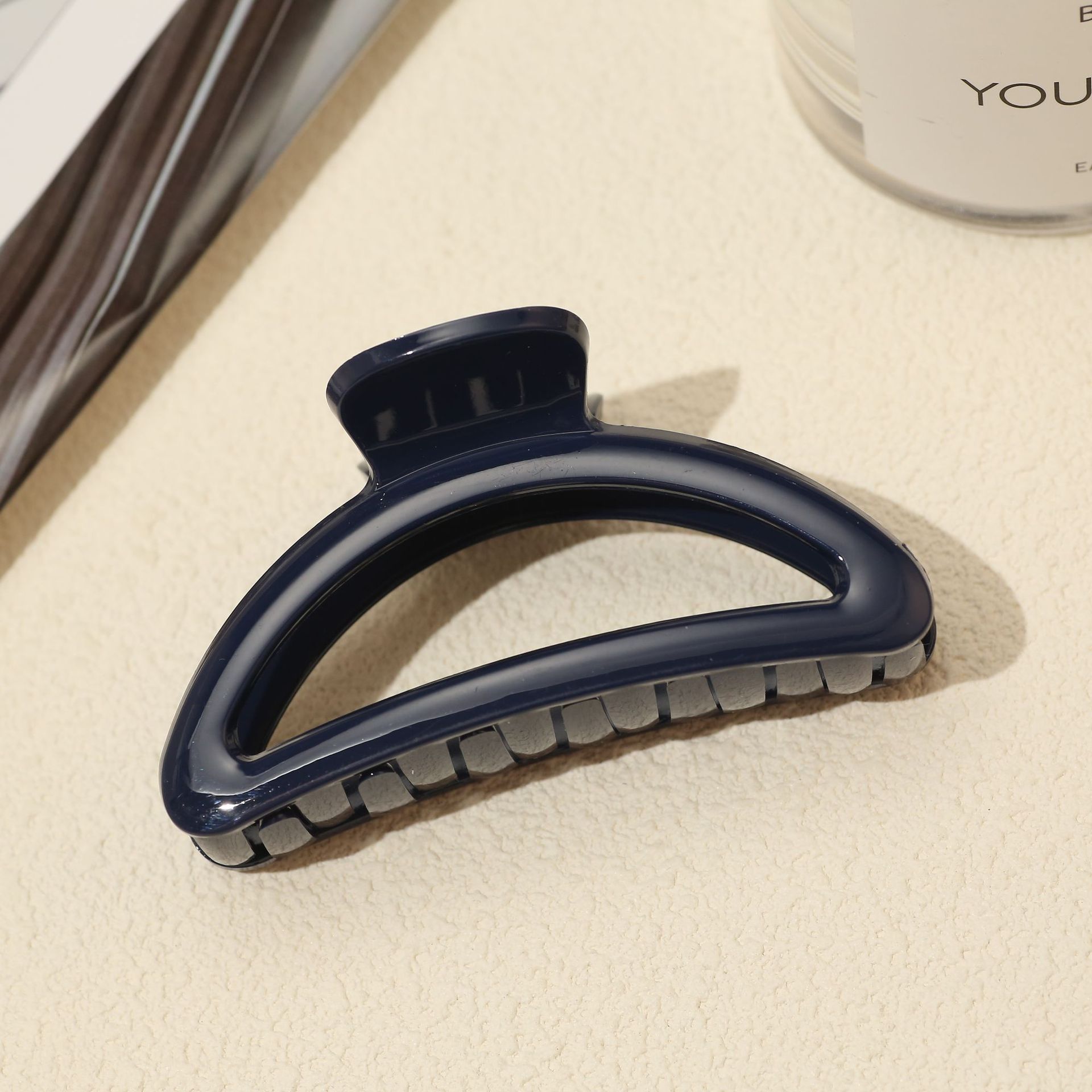 Pinza para el cabello, temperamento femenino, clip de agarre de cara brillante, sentido mediano de alto nivel, parte posterior de la cabeza, clip de tiburón, pequeño volumen de cabello, tocado