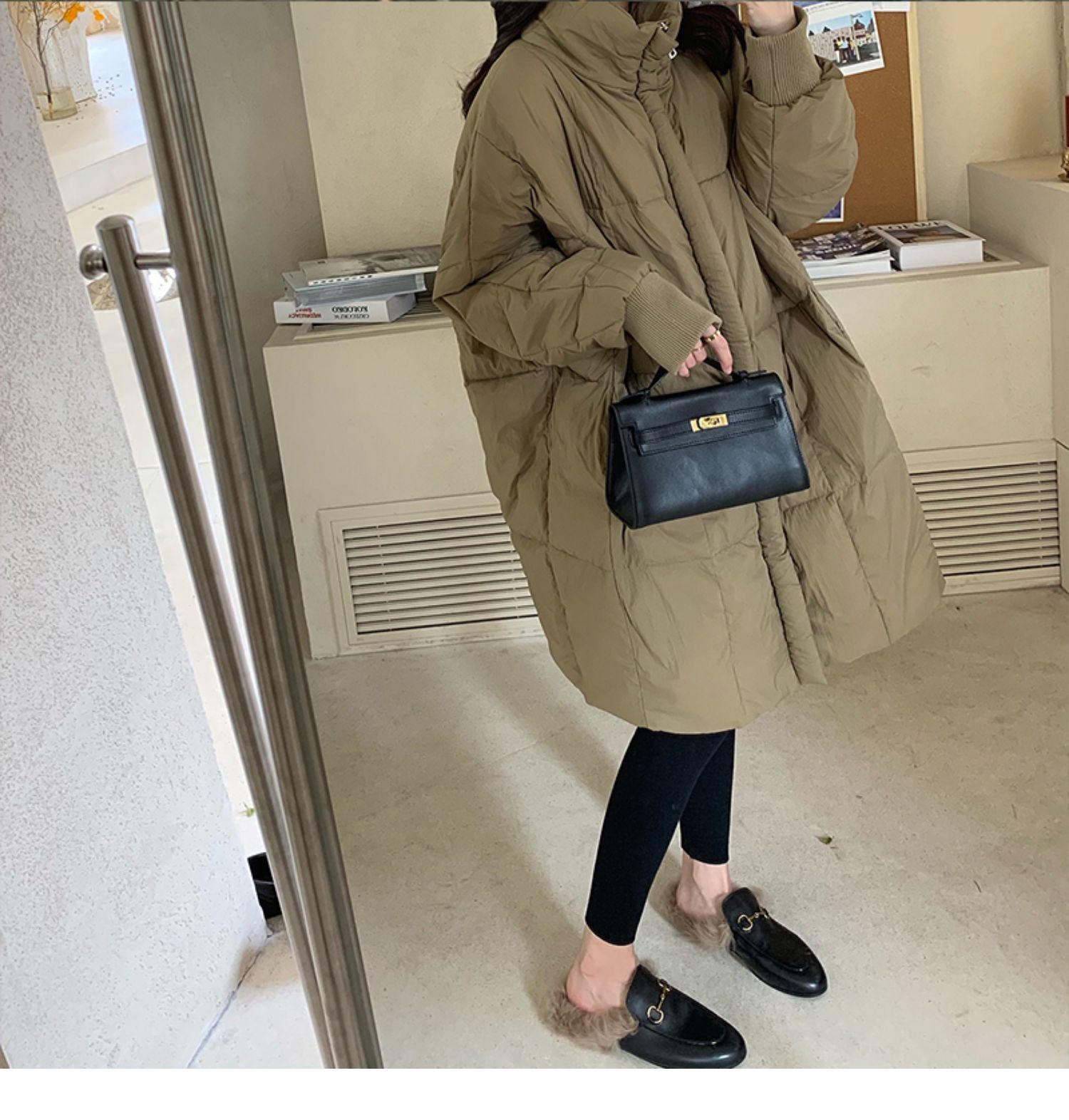 Women's Long Cotton Coat Thickened Retro Mid Length Winter Jacket_voghion.com