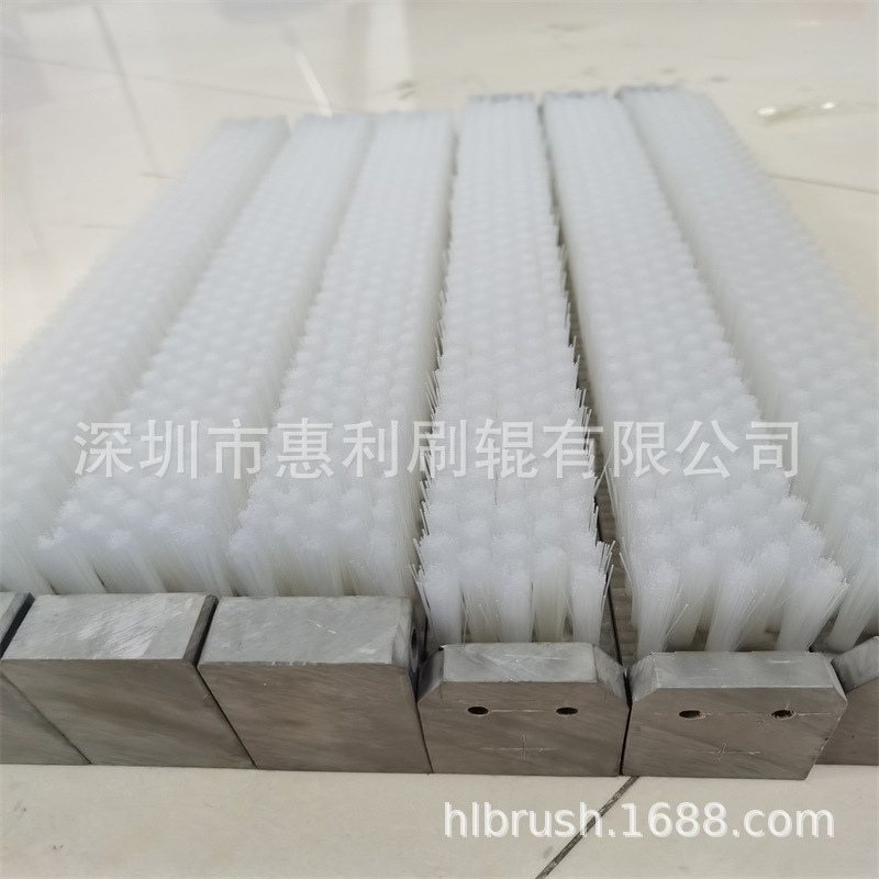 PVC板刷 铝合金排刷 工业数控机床平台毛刷板 平面尼龙除尘毛刷板