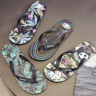 Slippers Men's Summer Flip-Flops Men's Angle Student Fashion Outer Wear Non-slip Korean Style Personalized Social Trendy Internet Celebrity Beach