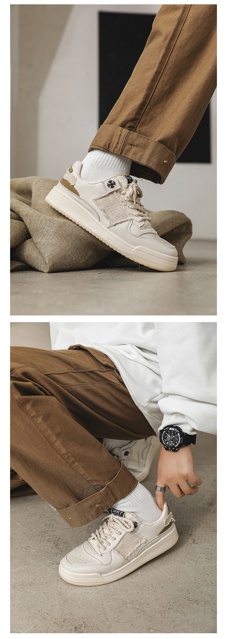 Scarpe da uomo alte, nuove scarpe da ginnastica casual estive con suola spessa, alla moda, tutte le partite, antiscivolo, da basket, da uomo_voghion.com