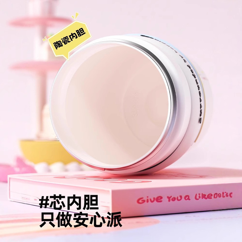 国境を越えた新製品花伴森バブロフ魔法瓶カップダブルストローカップ女性コーヒーカップ付属ティーカップ|undefined