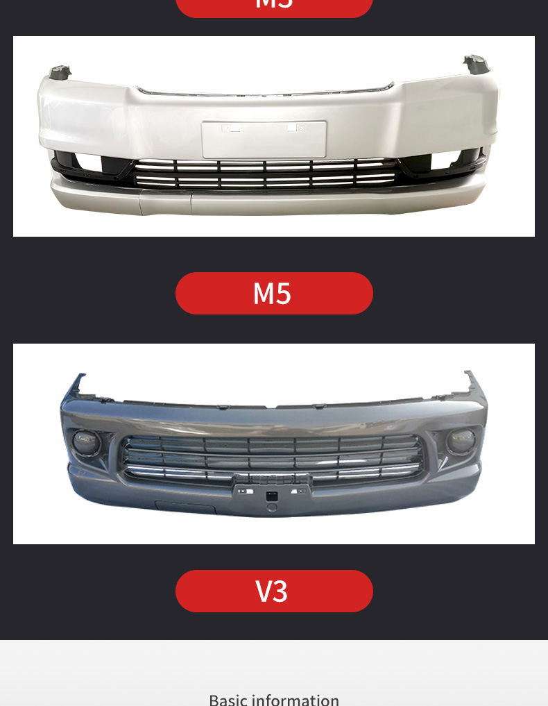 Dongfeng Fengfeng Lingzhi V3.M3.M5 Front and Rear Bumpers V3 15 M3 M5 Front and Rear Bars with Baking Paint