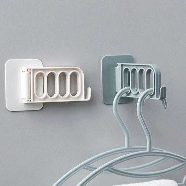 Bedroom wall hanging seamless four-hole hanger storage rack with hook rotatable seamless bonding convenient and durable thick/