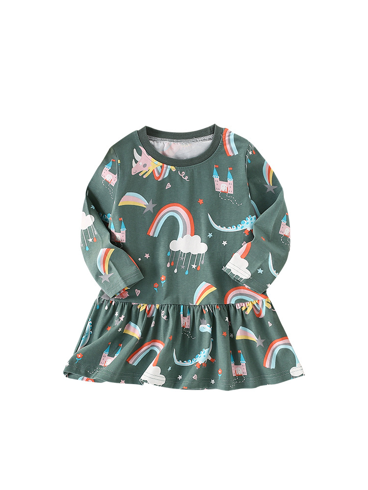 Malwee vestidos de niñas de otoño nuevos niños europeos y estadounidenses vestidos de princesa de estilo extranjero vestidos de niñas lindas