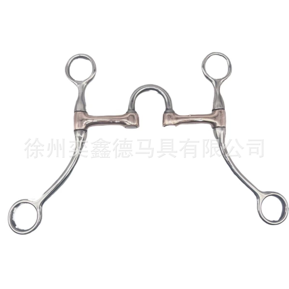 西式马术骑马衔铁口衔赛马马匹配件不锈钢红黄铜马嚼子马用品马具