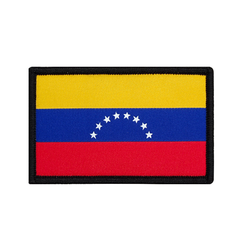Bandera tejida Velcro sello bandera parche ropa mochila accesorios pegatinas de tela en stock suministro
