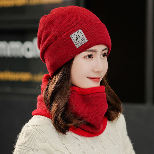 Unisex Beanie Hat with Hood, Hooded Cap with Ear Warmers, Postpartum Hat, Knitted Wool Hat, Autumn/Winter Thicker Fleece Lined Beanie
