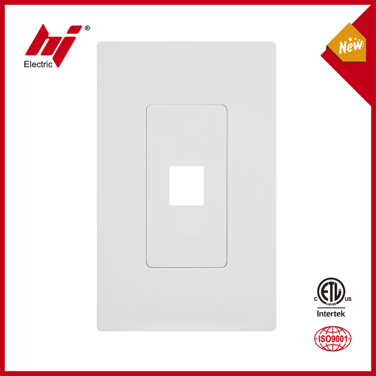 美式无外露螺丝1口网络面板ETL认证面板插件信息面板