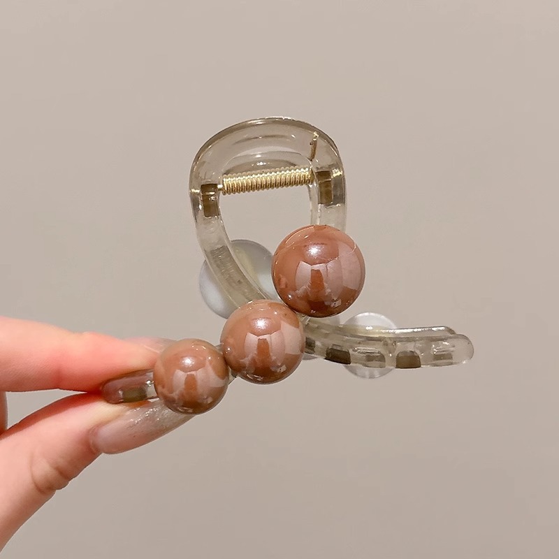 Horquilla de temperamento elegante francés, pinza de tiburón de acrílico para mujer, pinza de agarre grande, accesorios para el cabello, horquilla de sensación de alta calidad al por mayor