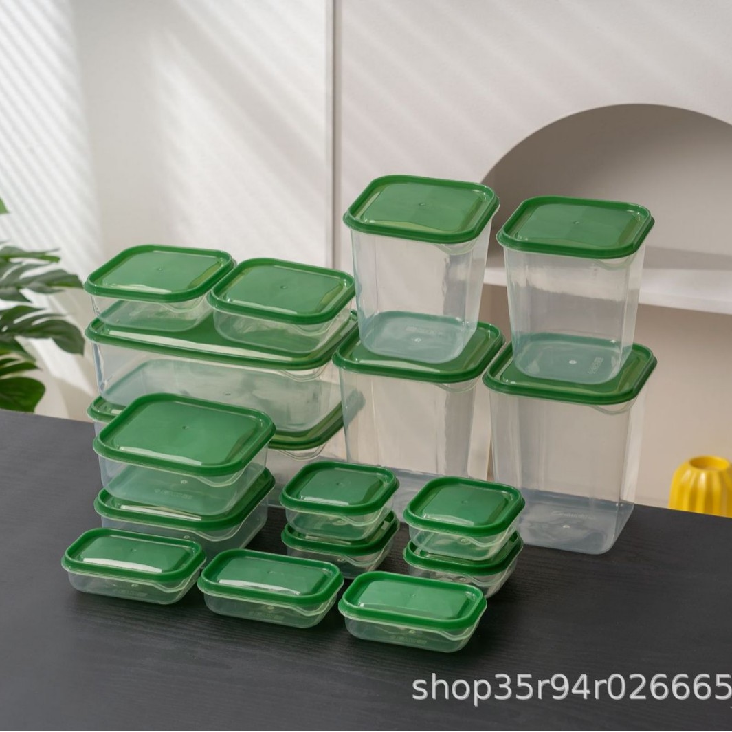 Nuevos alimentos caseros, frutas, caja de almacenamiento, caja de plástico, caja de acabado, 17 juegos de caja de almacenamiento, caja de almacenamiento