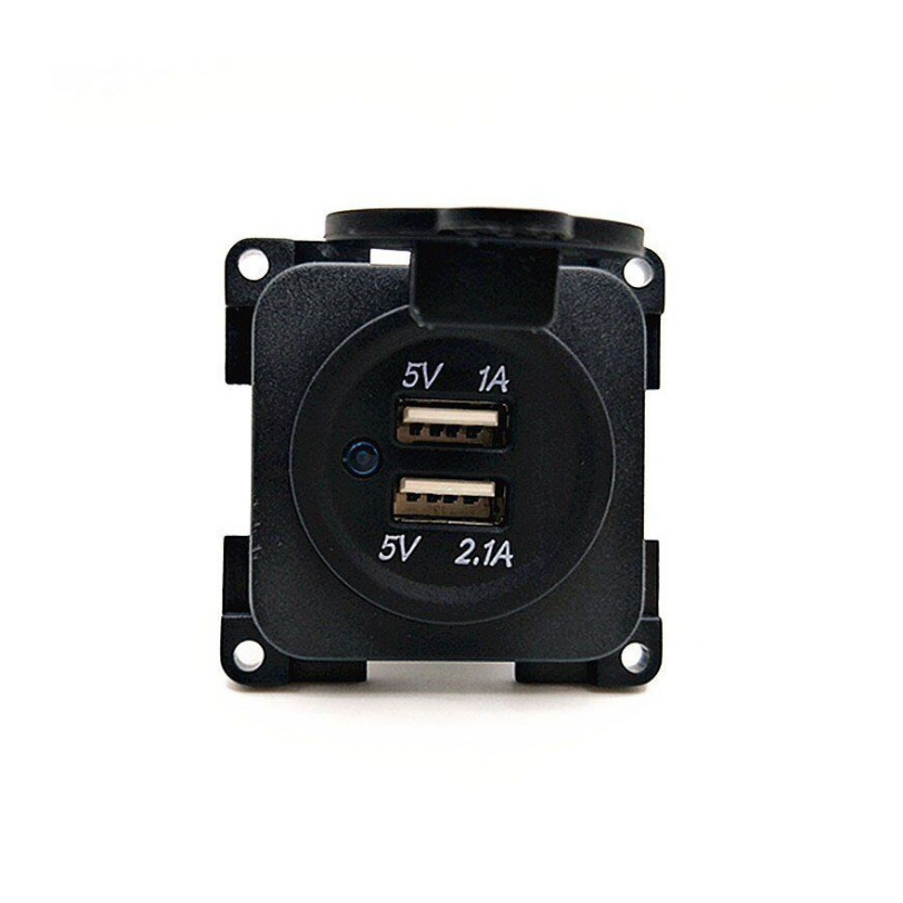 Founded fixed board installation 3.1A dual USB blue light car…