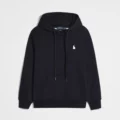 Pullover Hoodie Black White Logo