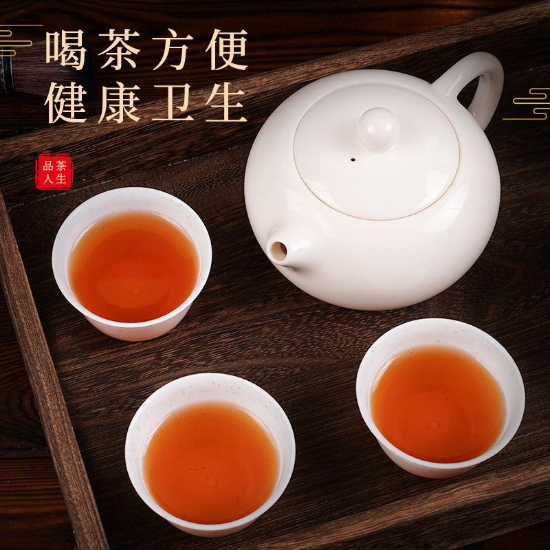 Food Grade Rice Husk Kung Fu Tea Cup Small Cup Thickened High Temperature Resistant Travel Tea Set Tea Tasting Cup Disposable Tea Cup