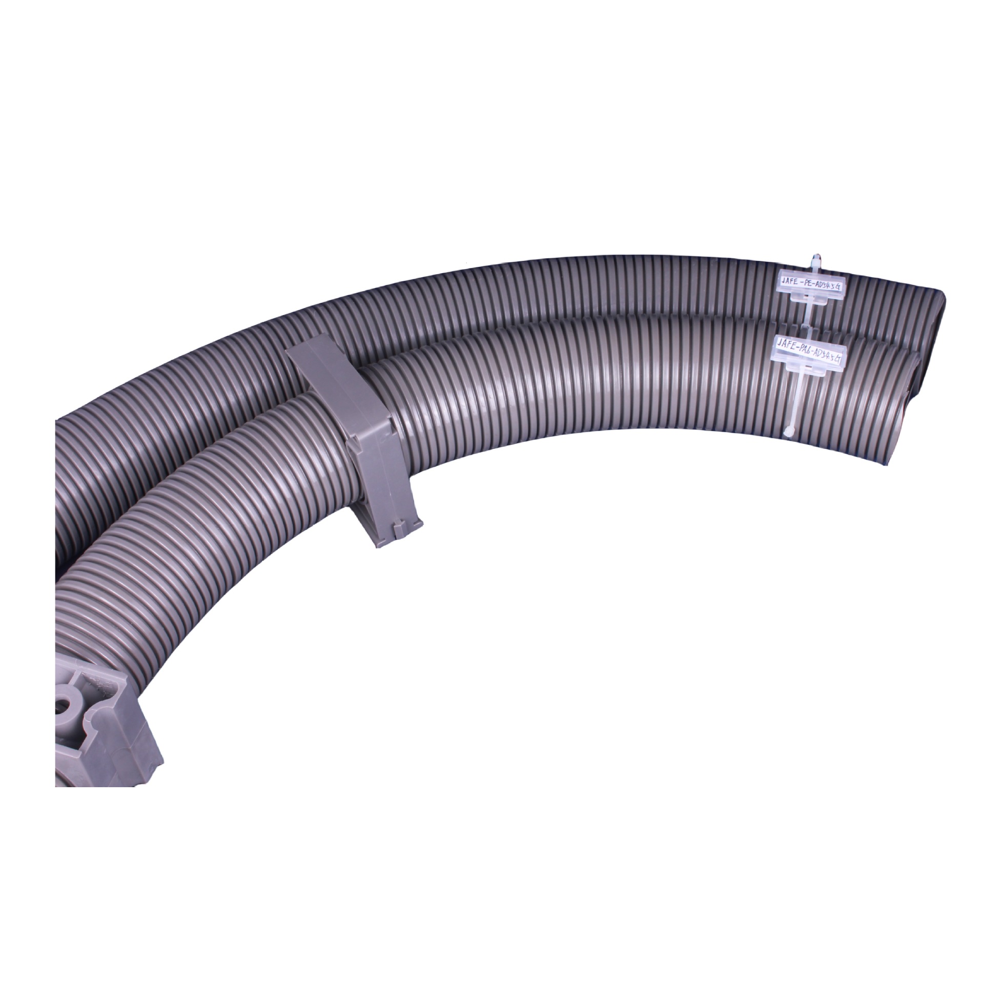 灰色阻燃尼龙软管V0级|阻燃浪管|JH-PA6-V0 AD10.0G|外径10.0mm