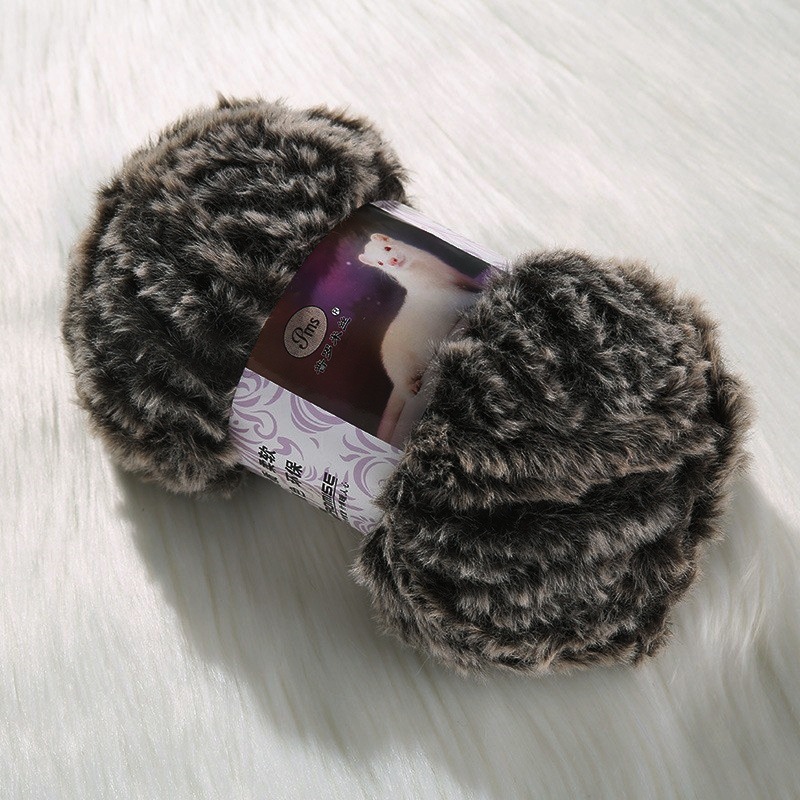 Imitación de visón terciopelo grueso lana tejida a mano DIY Imitación Piel terciopelo visón terciopelo sombrero bufanda manta hilo al por mayor