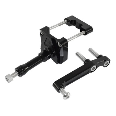 Suitable for Kawasaki Ninja 250R 08-12 Ninja Modified Titanium Ruler Direction Damper Direction Anti-Flick Head (Motorcycle frame) - black