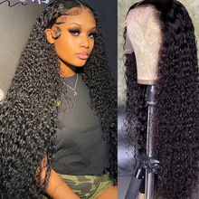 13*6前蕾丝假发全头套 欧美畅销自然human hair wigs water w ave