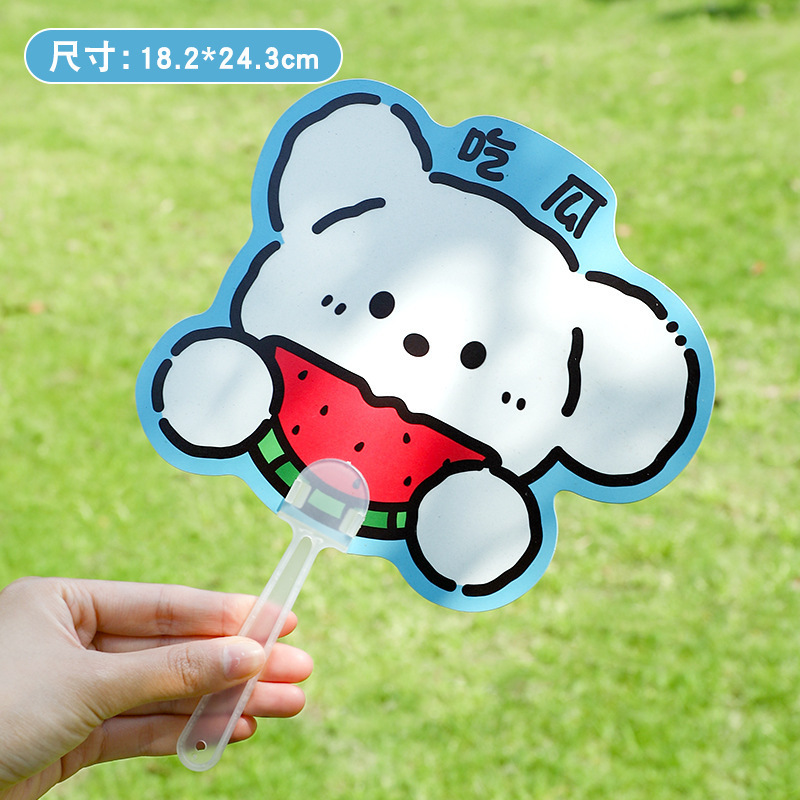 可爱卡通迷你小扇子女夏天儿童学生长柄扇夏季便携随身塑料手摇扇|undefined