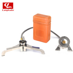 Outdoor stove safe and convenient flat gas to long gas tank conversion head extension with tube triangle folding converter