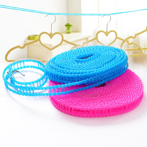 Outdoor and indoor washing and drying, windproof and non-slip clothesline, clothesline and clothesline, travel clothesline, 5 meters