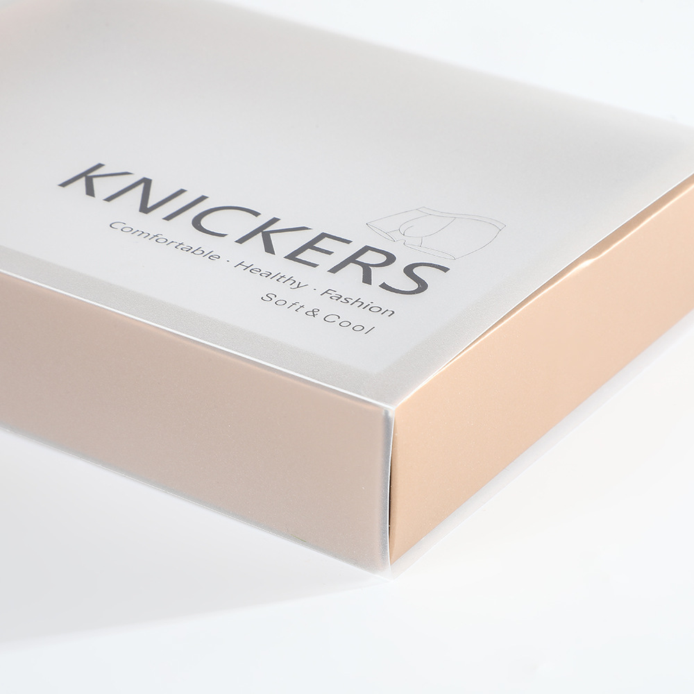 Nuevo cajas de pantalones íntimas de película blanca Caja de regalo hueca Caja de embalaje de pantalones íntimas puede agregar cajas de pantalones íntimas LOOG venta directa