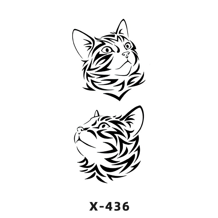 Arco de flor pequeña pegatinas de tatuaje fresco 3D dibujos animados transfronterizo Henna rosa impermeable texto en inglés pegatinas de tatuaje