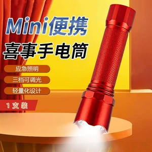 Strong Light Rechargeable Led Flashlight, Super Bright, Festive, Bright Future, Portable Outdoor Lighting Lamp Cz010