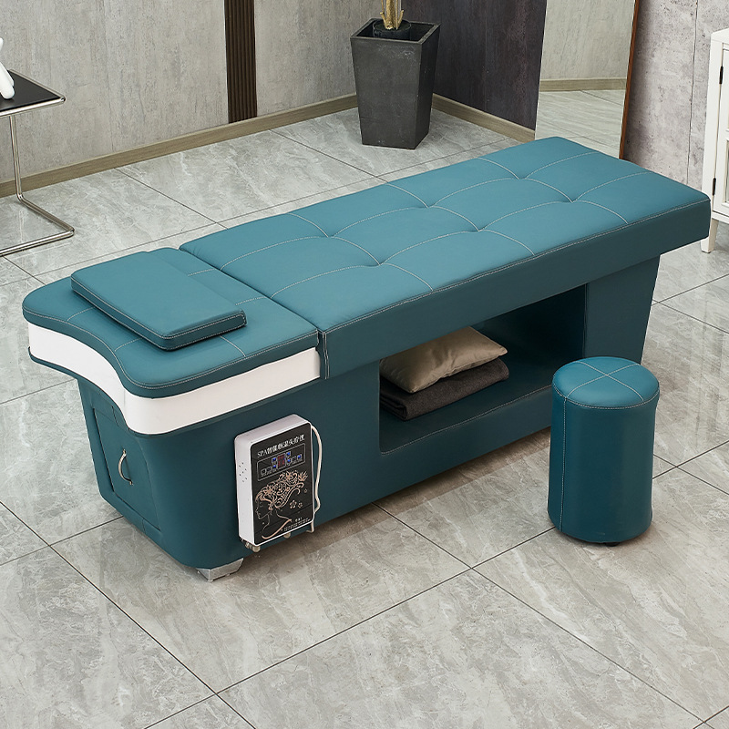 Cama de Champú con Circulación de Agua, Cama de Champú con Vapor para Salón de Belleza, Calentador de Agua Dedicado para Peluquería, Cama de Champú con Temperatura Constante para Peluquería