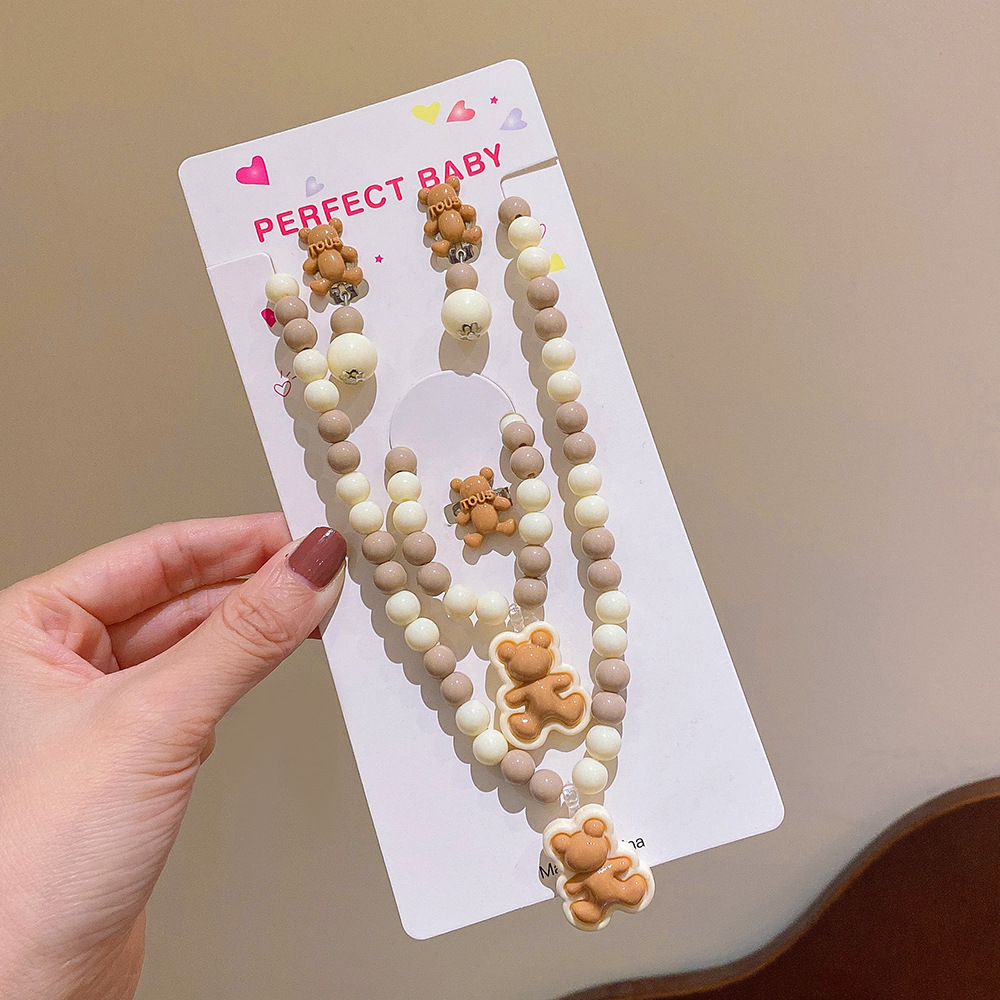 Fashion Cartoon Flower Arylic Resin Handmade Kidu0027S Pendant Necklace