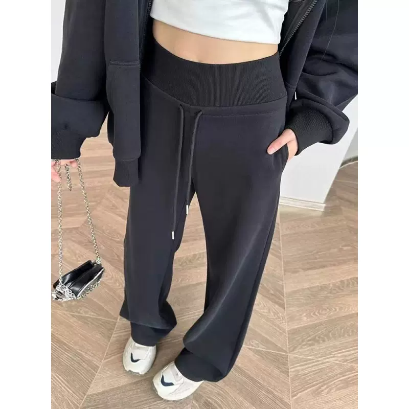 阔腿裤女垂感宽松bf慵懒风高腰春秋季2025新款休闲运动裤女长裤子