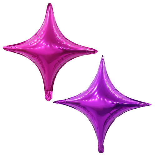 26-inch large four-pointed star aluminum film balloon birthday party supplies wedding room decoration 10-inch small star balloon