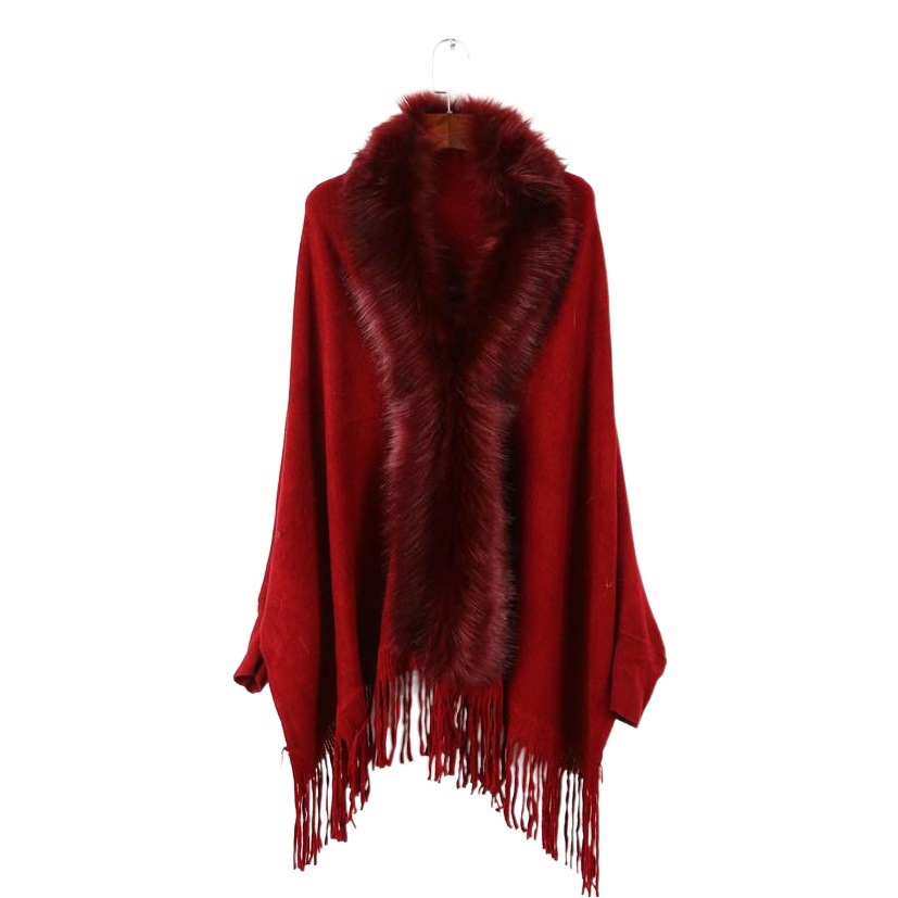 Otoño e Invierno nueva moda de las mujeres chaqueta piel artificial pura cinta manga longitud borla dobladillo al por mayor