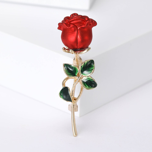 Hot-selling new fashionable and elegant rose brooch Korean style high-end clothing collar pins and accessories