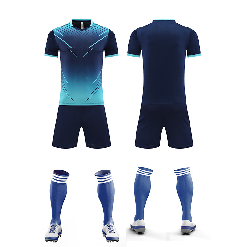 Trajes de fútbol para hombres adultos y niños uniformes de entrenamiento de equipos de mangas cortas para estudiantes de primaria camiseta de equipo transpirable secado rápido