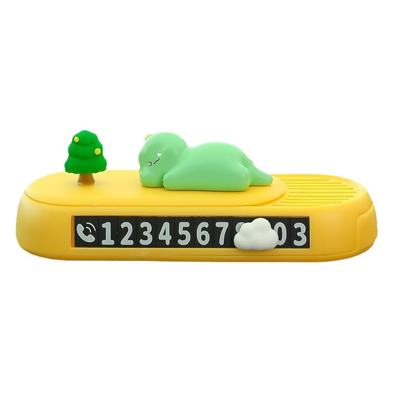 Dibujos animados lindo mascota signo de estacionamiento temporal tarjeta de teléfono móvil Placa de Número de coche móvil decoración de coche creativo caja de aromaterapia de coche