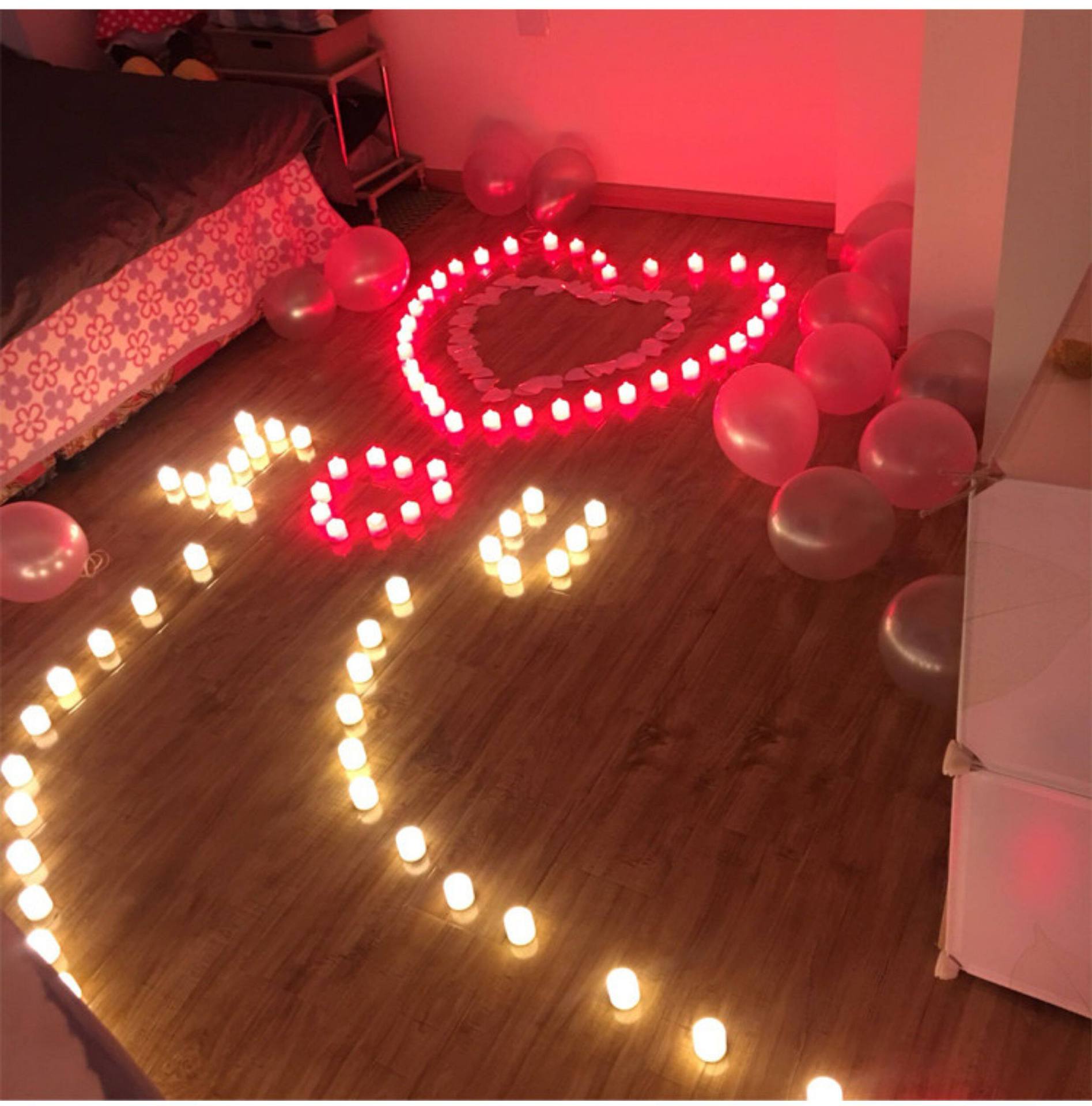 Elektronische Kerzenlampen Geburtstag Jahrestag Hochzeit Neujahr Laternenfest rotes Licht LED Ambientelampen Altar rote Flammenlose Kerzen