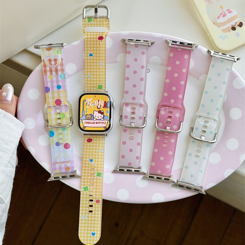 Vibrant Polka Dot Star Reverse Buckle TPU Band for Apple Watch 11th Generation S10, compatible with iWatch S9SE Vibrant Polka Dot Star Reverse Buckle TPU Band for Apple Watch 11th Generation S10, compatible with iWatch S9SE