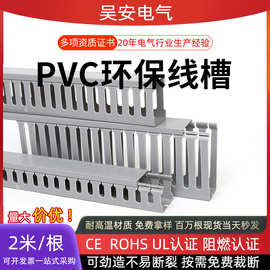 现货粗齿PVC工业线槽耐高温阻燃电线电缆整理布线槽承接工程项目