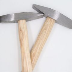 Manufacturer wholesale rust hammer wooden handle rust remover blacksmith hammer rust removal hammer iron mallet 300g 500g double flat head Shunfa 