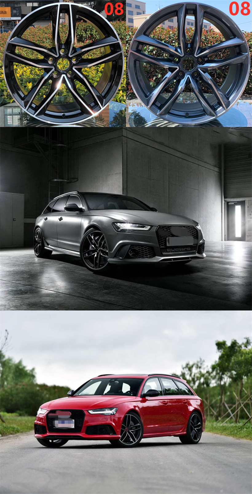 Applicable to 17 18 19 20 inch Audi modified wheel hub RS A3 A4L A5 ABT A7 A8 blade