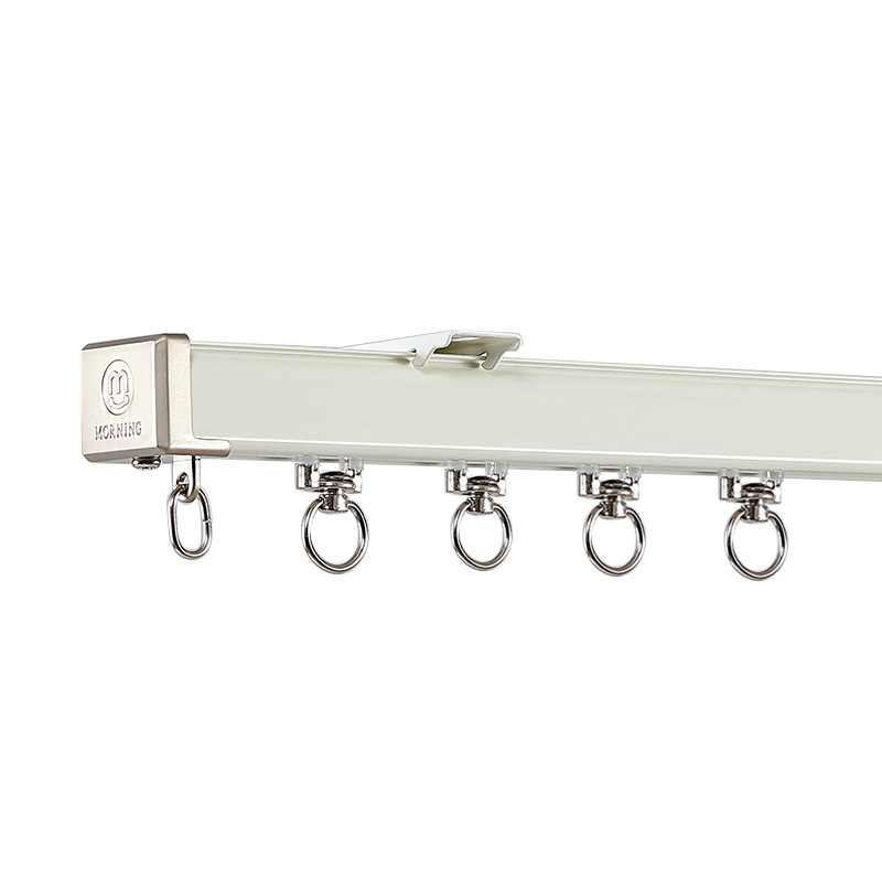 Luz de lujo 2,8mm extra gruesa de aleación de aluminio de lujo cortina pista doble pista rodamiento rueda pista Villa cortina diapositiva