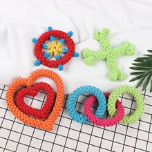 跨境专供狗狗玩具拔河互动解闷棉绳结宠物批发定制益智宠物狗