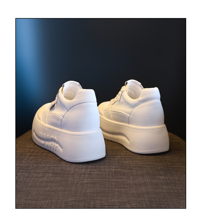 Giày sneaker nữ đế dày tăng chiều cao, mũi đầu to phong cách thể thao — ngọc trai trắng chi tiết 20