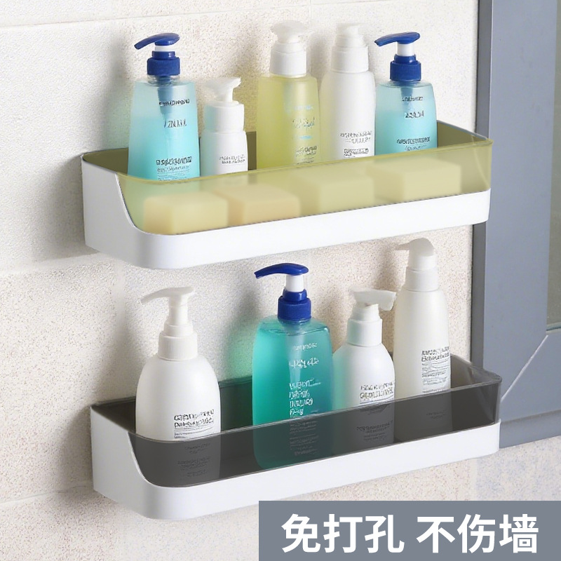 Estante de almacenamiento de pared de baño estante de almacenamiento de baño grueso estante de almacenamiento de cocina estante de almacenamiento sin perforación impermeable a prueba de agua y humedad desmontable